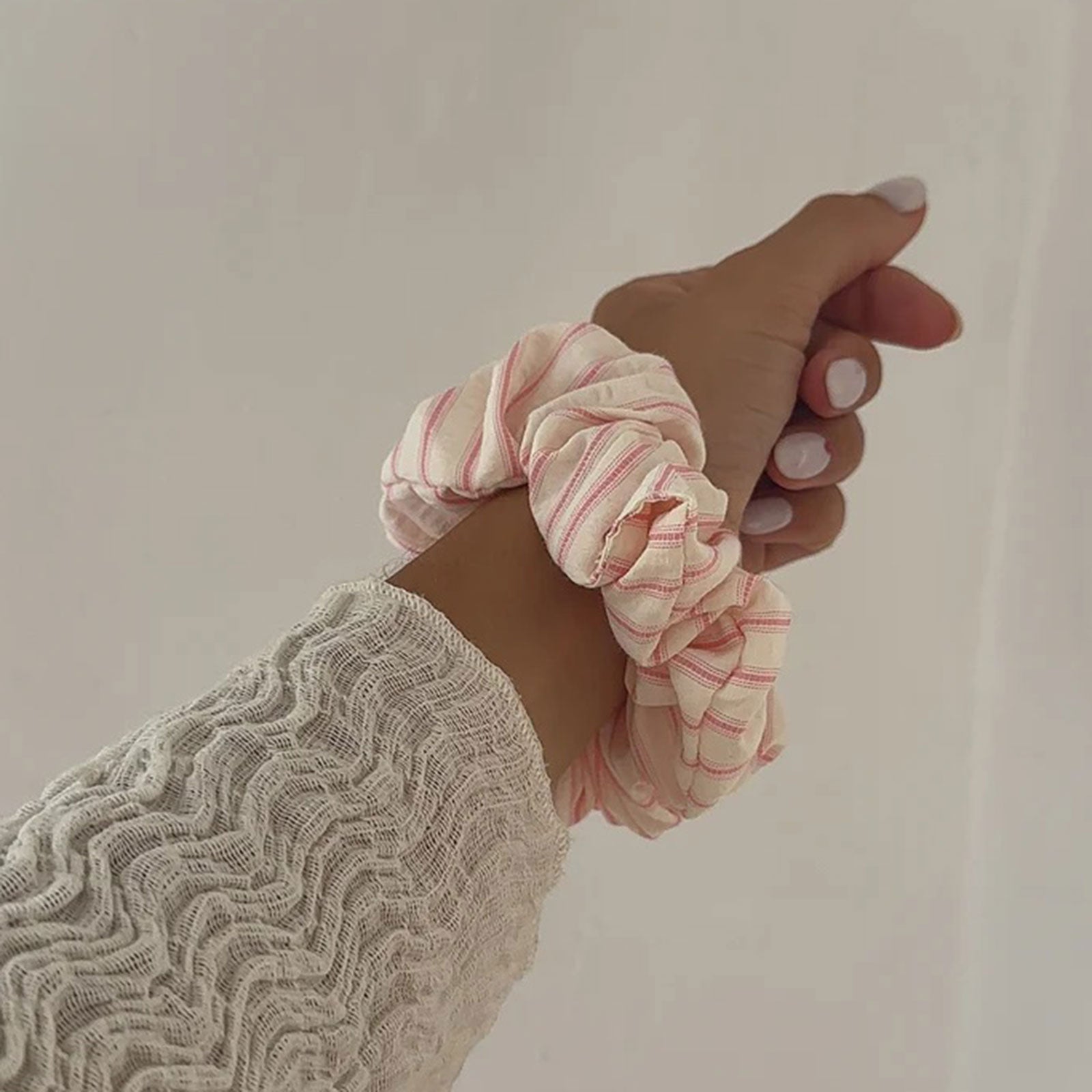 Everyday Scrunchie pink stripes