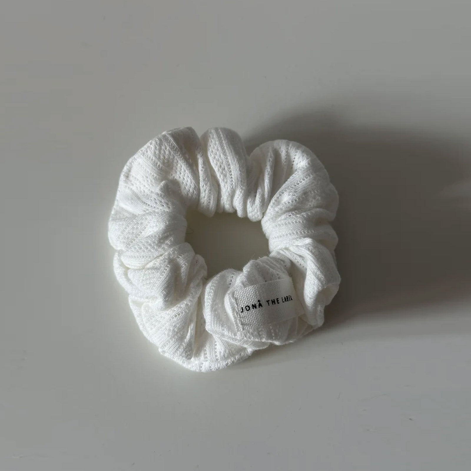 Everyday Scrunchie white pointelle Jona the label