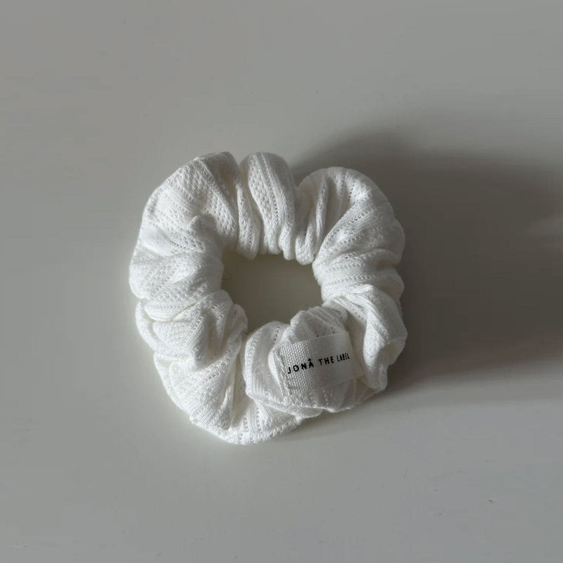 Everyday Scrunchie white pointelle Jona the label
