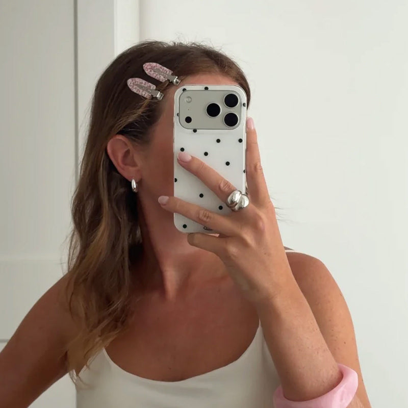 GRWM Clips blush dots