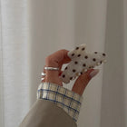 Line Clip brown polka