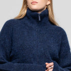 Susy Mohair Zip Cardigan midnight blue