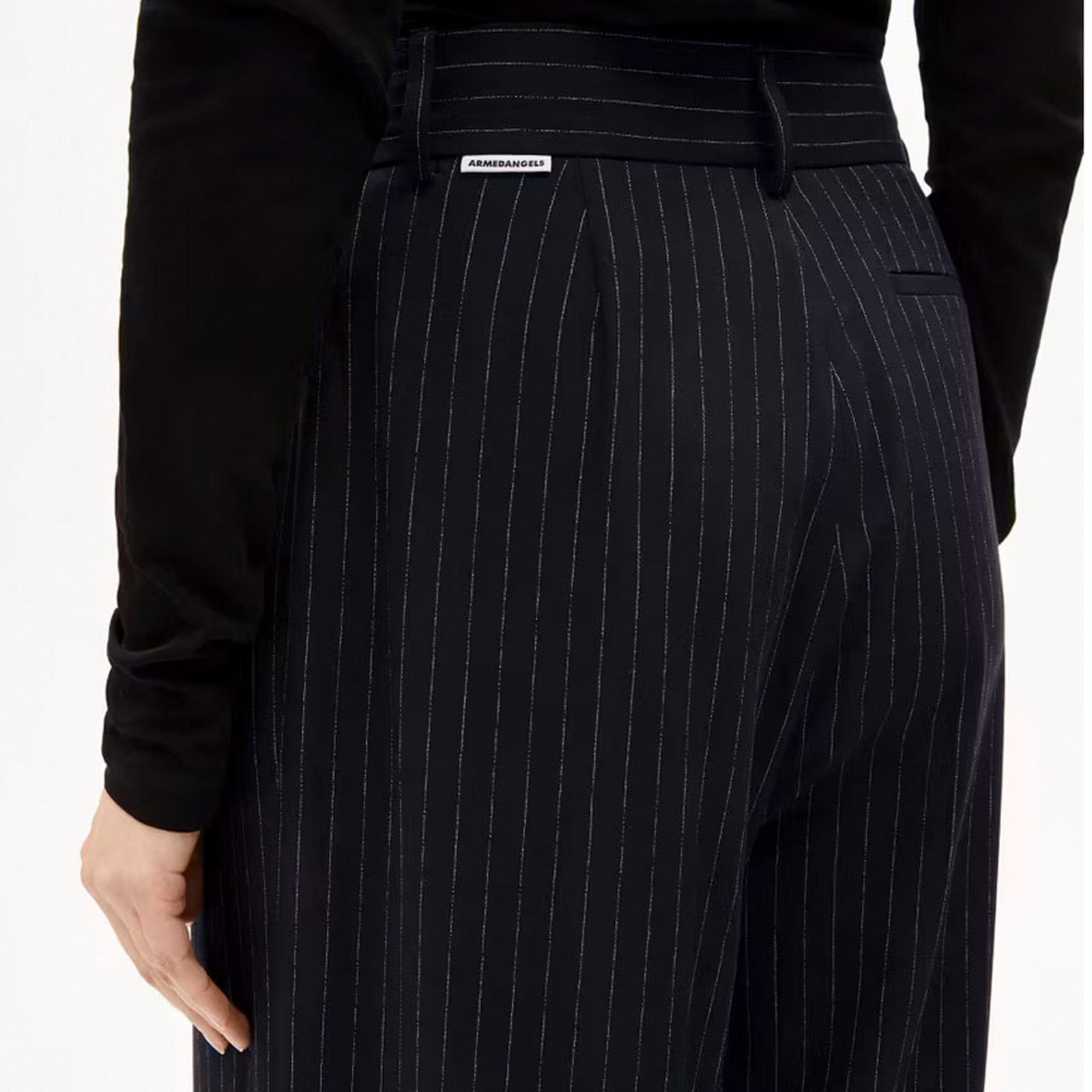 Kaayua Pinstripe Pants night sky-white