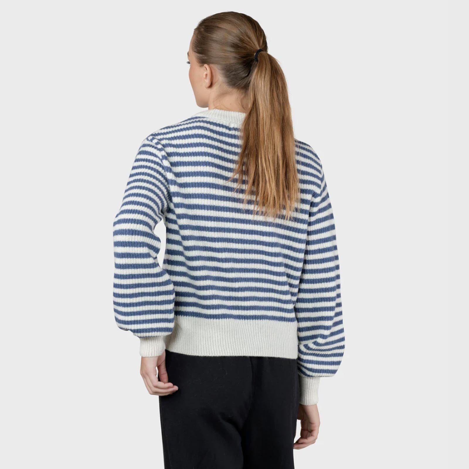 Gunilla Knit Jumper cream/surf blue Klitmøller Collective