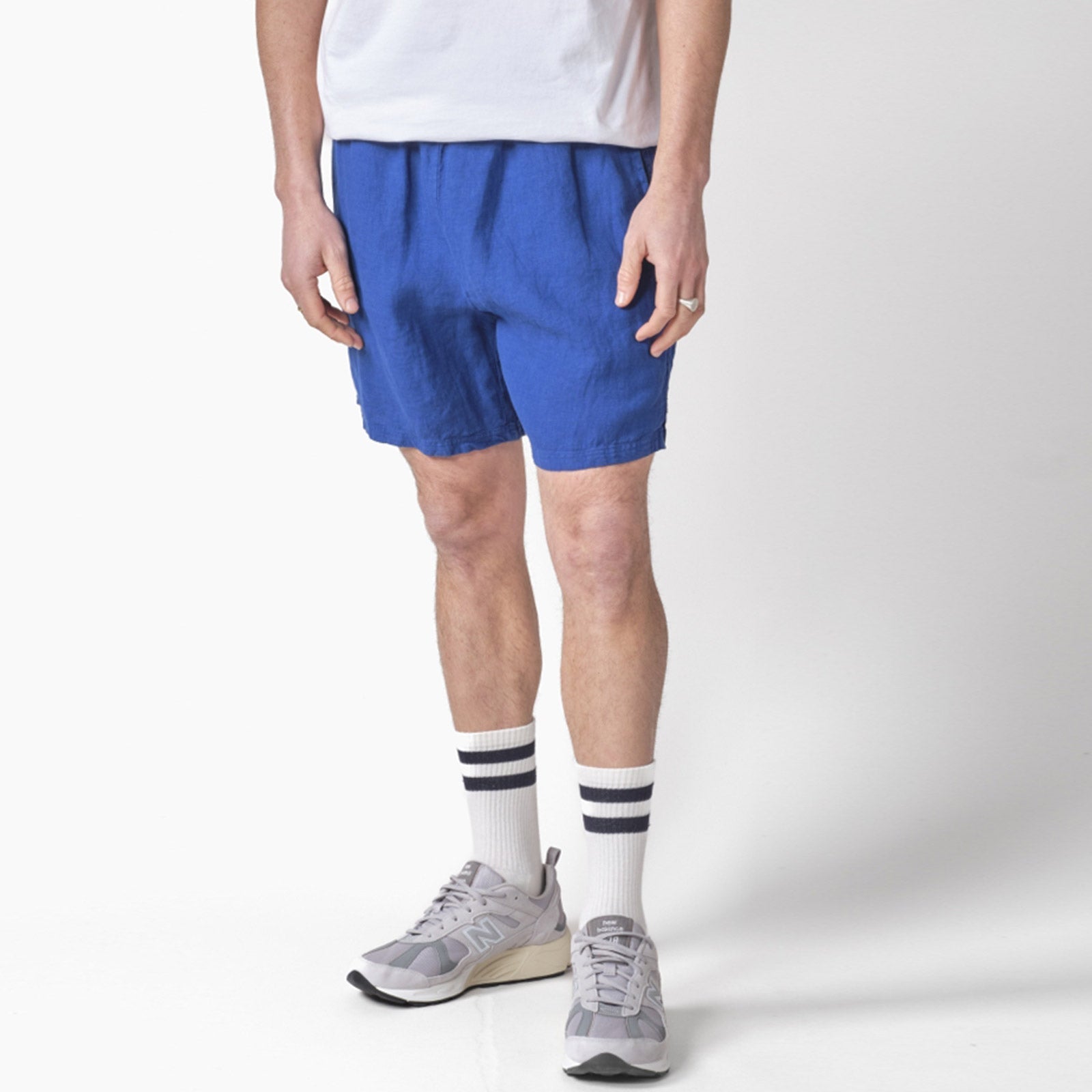 Bertram Linen Shorts surf blue Klitmøller Collective