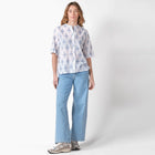 Mimi SS Shirt white/surf blue Klitmøller Collective