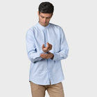 Simon Shirt blue melange Klitmøller Collective
