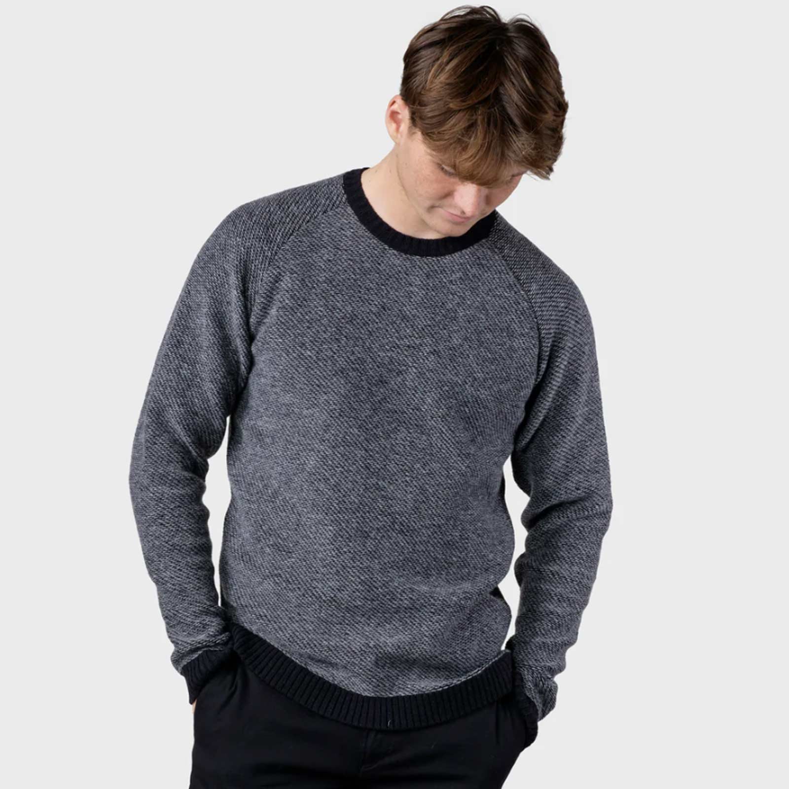 Arthur Knit Jumper black/light grey Klitmøller Collective