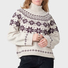 Claire Knit Jumper sand/burgundy Klitmøller Collective