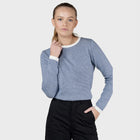 Rosa Knit Jumper cream/surf blue Klitmøller Collective