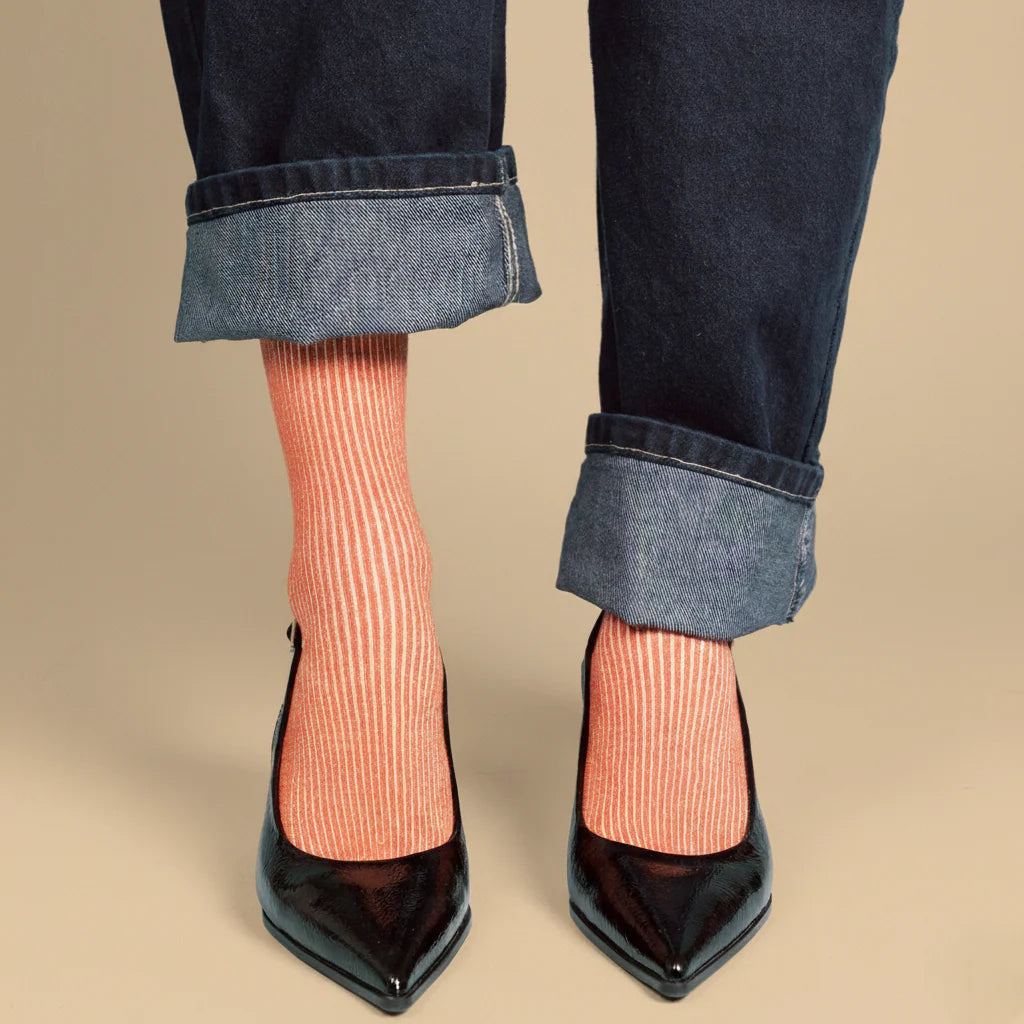 Lurex Glitter Socks brick Klue Accessories