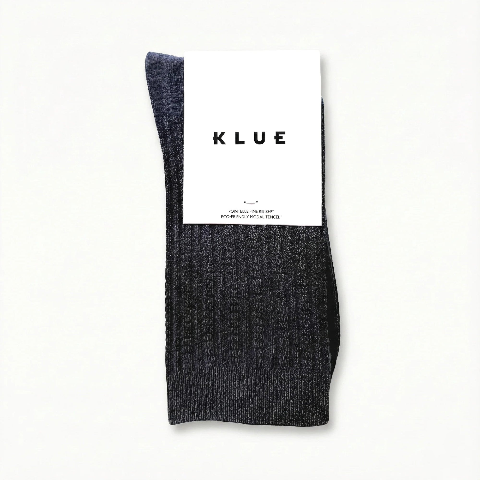 Pointelle Fine Rib Modal Socks black Klue Accessories