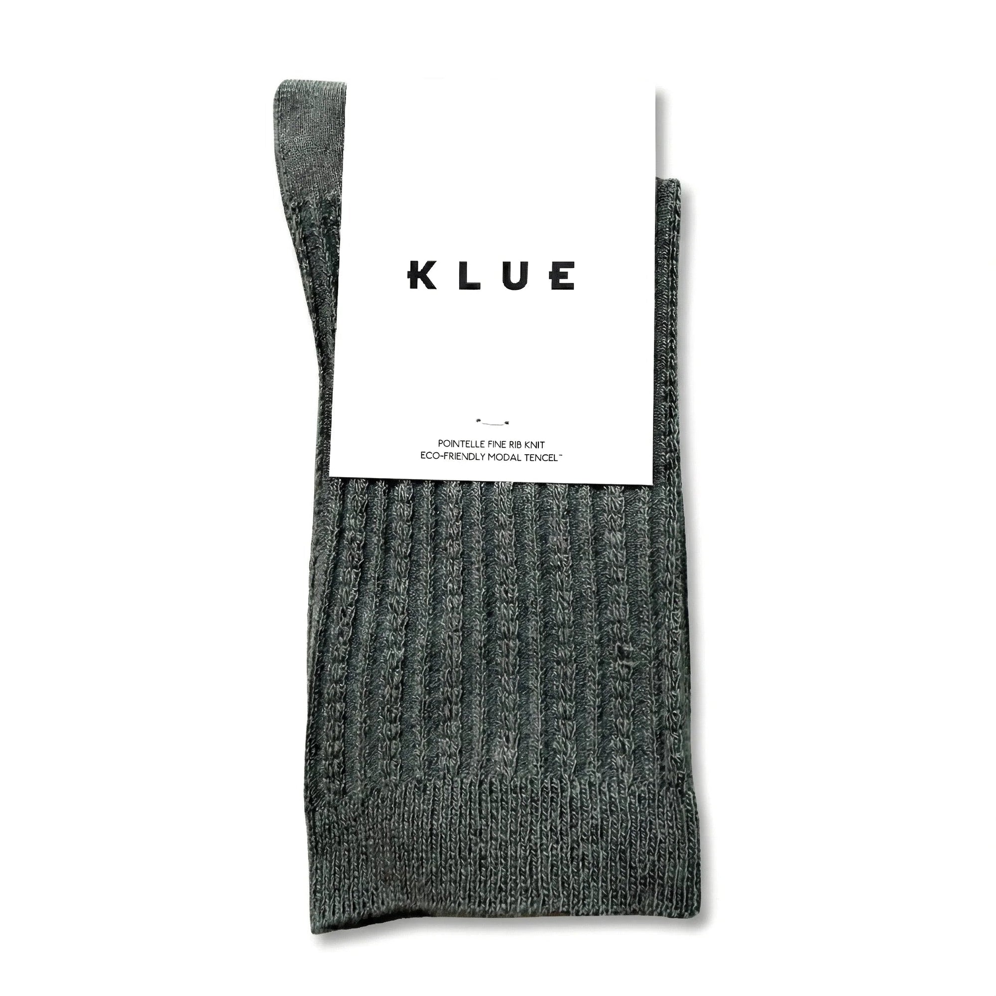 Pointelle Fine Rib Modal Socks khaki Klue Accessories