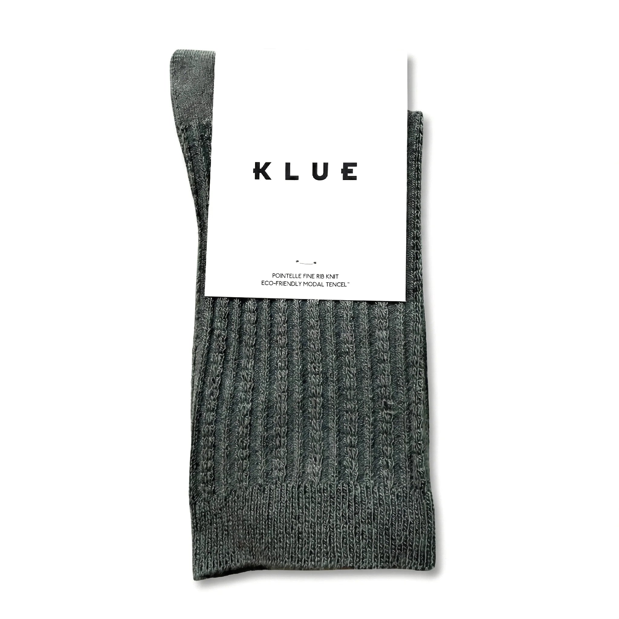 Pointelle Fine Rib Modal Socks khaki Klue Accessories