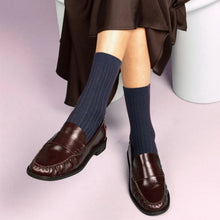 Pointelle Fine Rib Modal Socks navy Klue Accessories