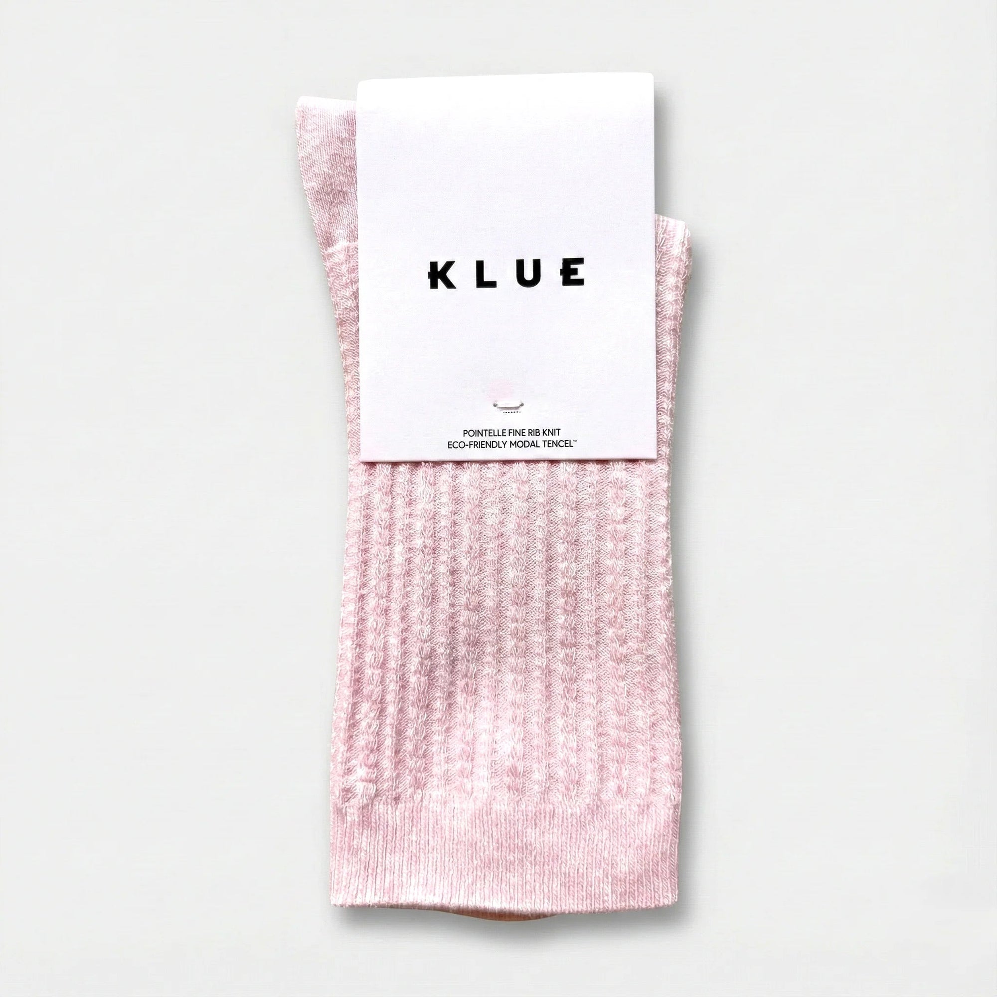 Pointelle Fine Rib Modal Socks pink Klue Accessories