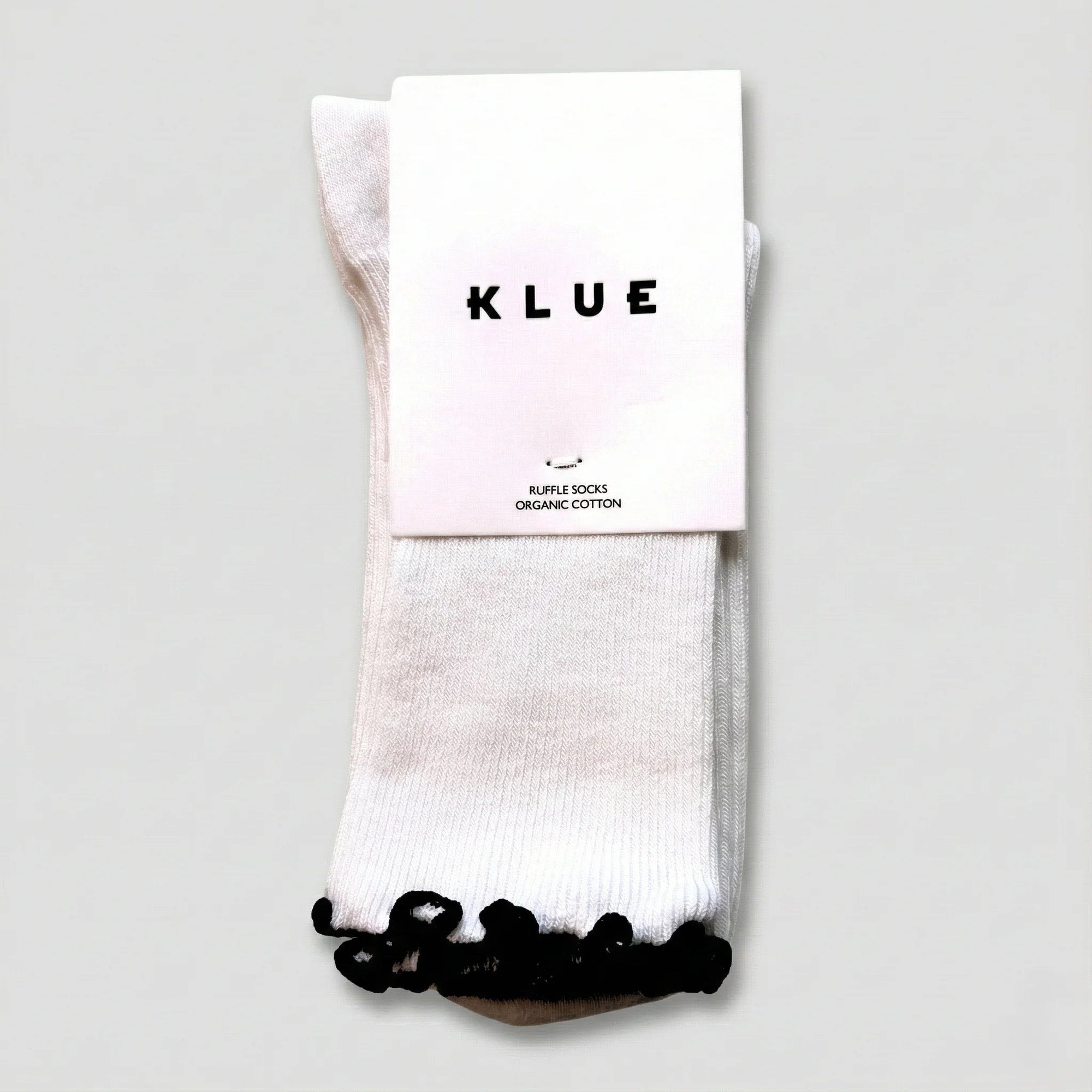 Ruffles Organic Cotton Socks black Klue Accessories