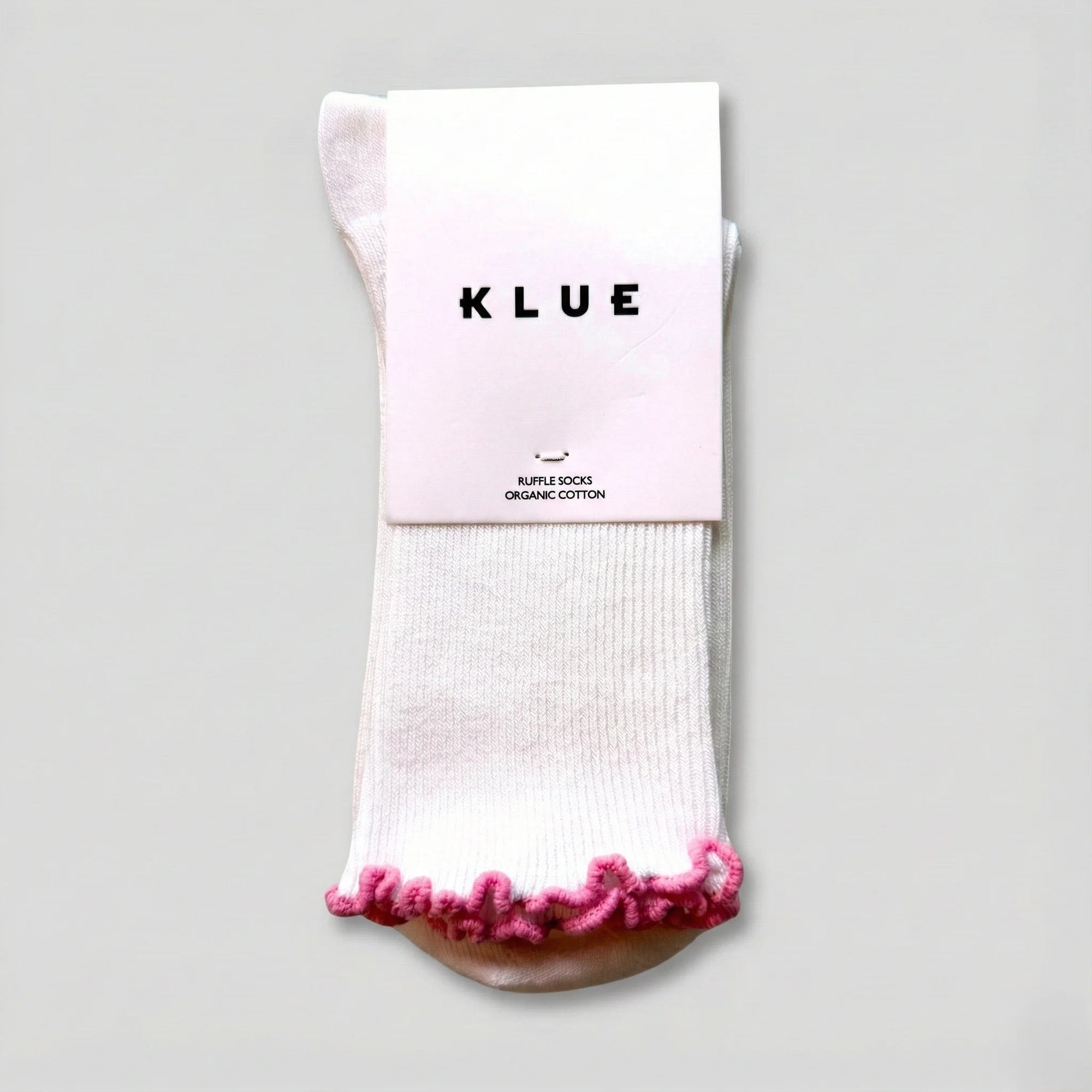 Ruffles Organic Cotton Socks pink Klue Accessories