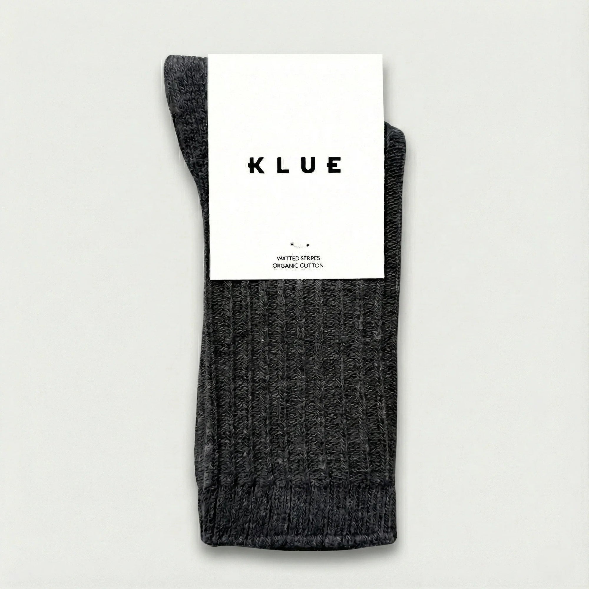 Solid Knitted Stripes Socks anthracite Klue Accessories