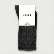 Solid Knitted Stripes Socks anthracite Klue Accessories