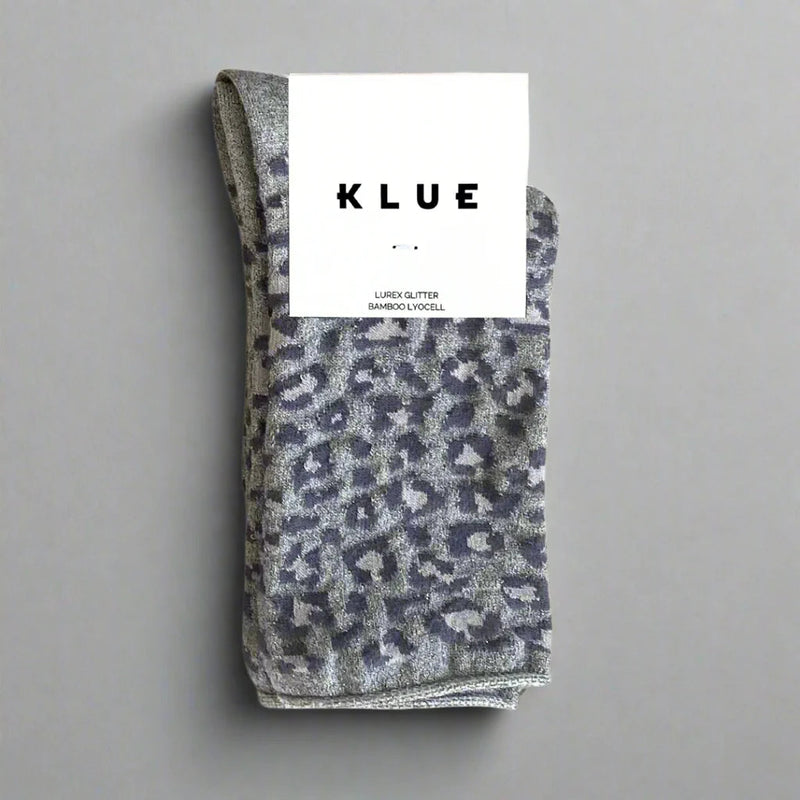 Leopard Lurex Socks grey Klue Accessories