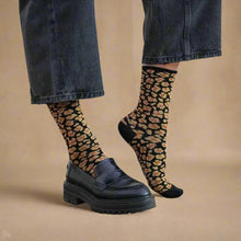 Leopard Lurex Socks amber Klue Accessories