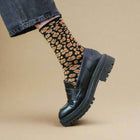 Leopard Lurex Socks amber Klue Accessories