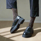 Leopard Lurex Socks brown