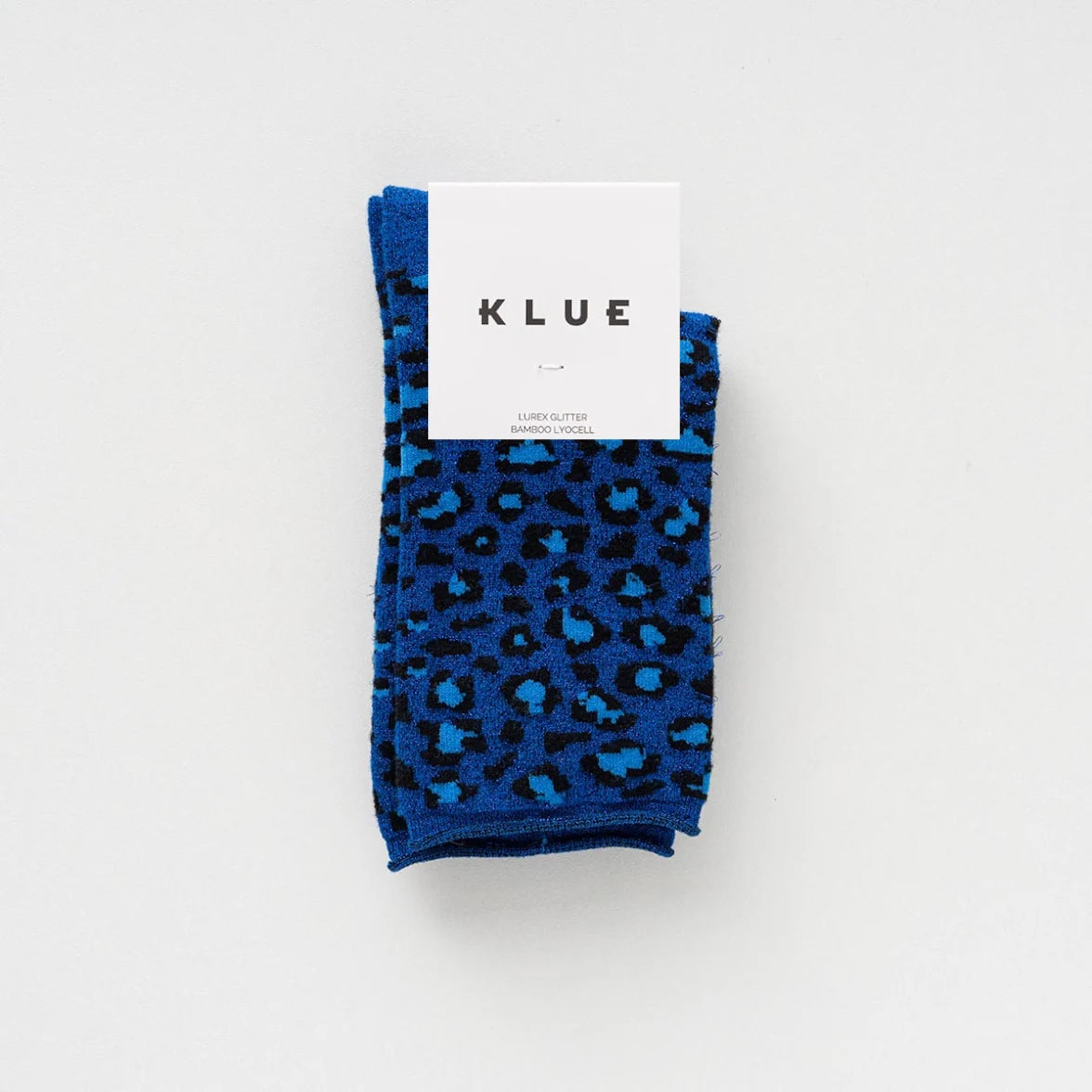 Leopard Lurex Socks night blue Klue Accessories