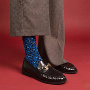 Leopard Lurex Socks night blue Klue Accessories