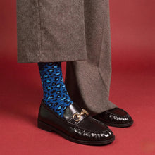 Leopard Lurex Socks night blue Klue Accessories