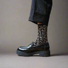 Leopard Lurex Socks schwarz