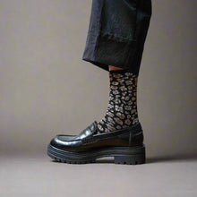 Leopard Lurex Socks schwarz