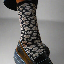 Leopard Lurex Socks schwarz