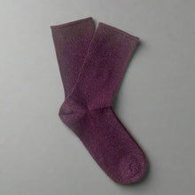 Lurex Glitter Socks burgundy wine Klue Accessories