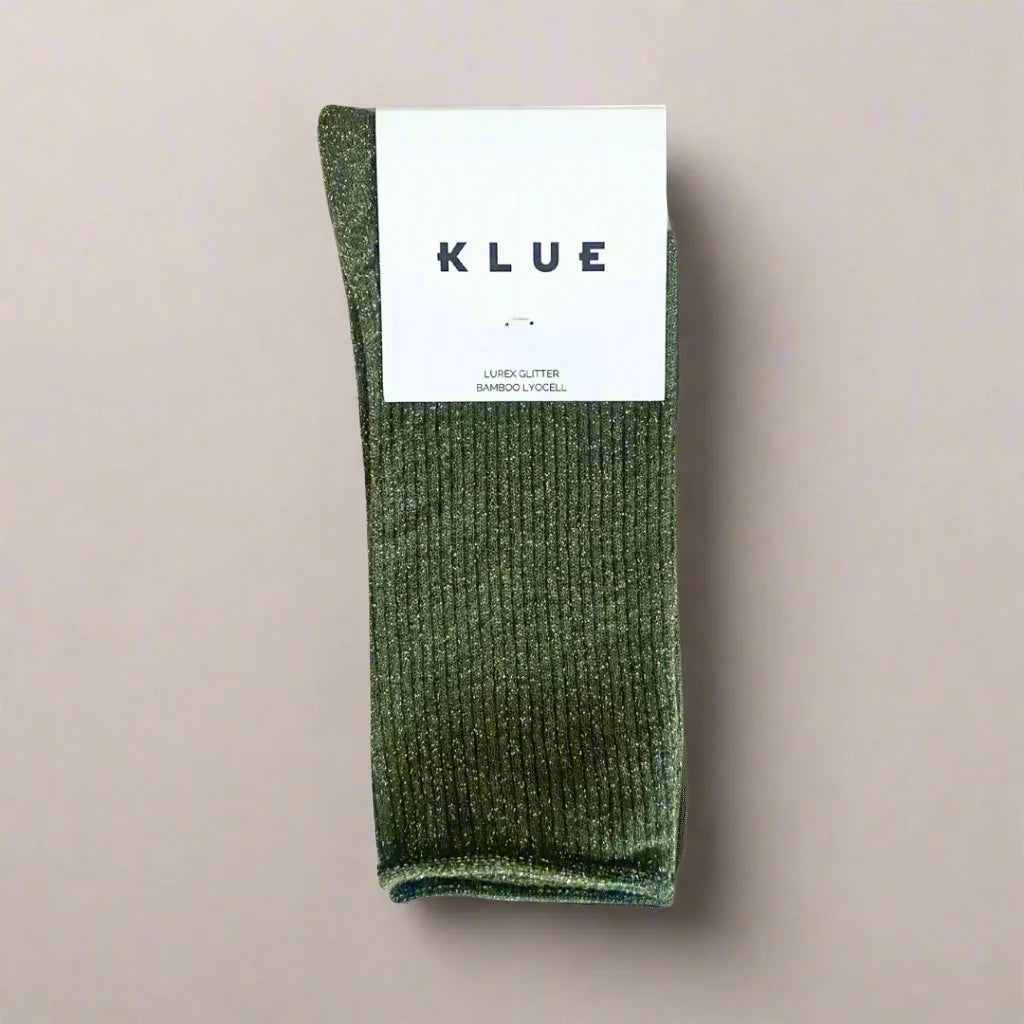 Lurex Glitter Socks khaki