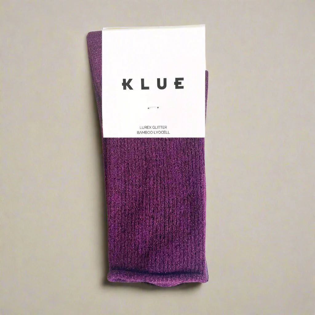 Lurex Glitter Socks purple