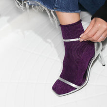 Lurex Glitter Socks purple