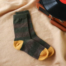 Stripes Merino Wool Socks khaki