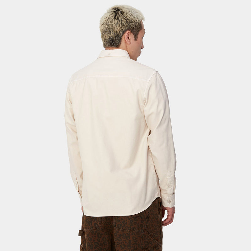 L/S Bolton Shirt moonbeam (garment dyed)