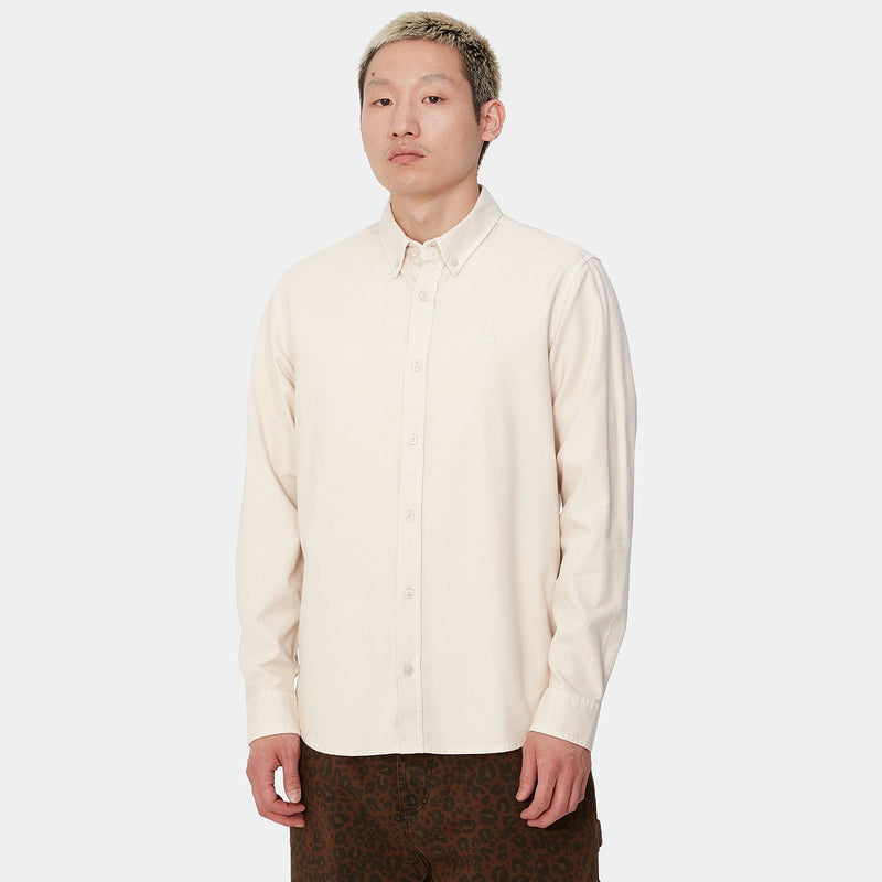 L/S Bolton Shirt moonbeam (garment dyed)