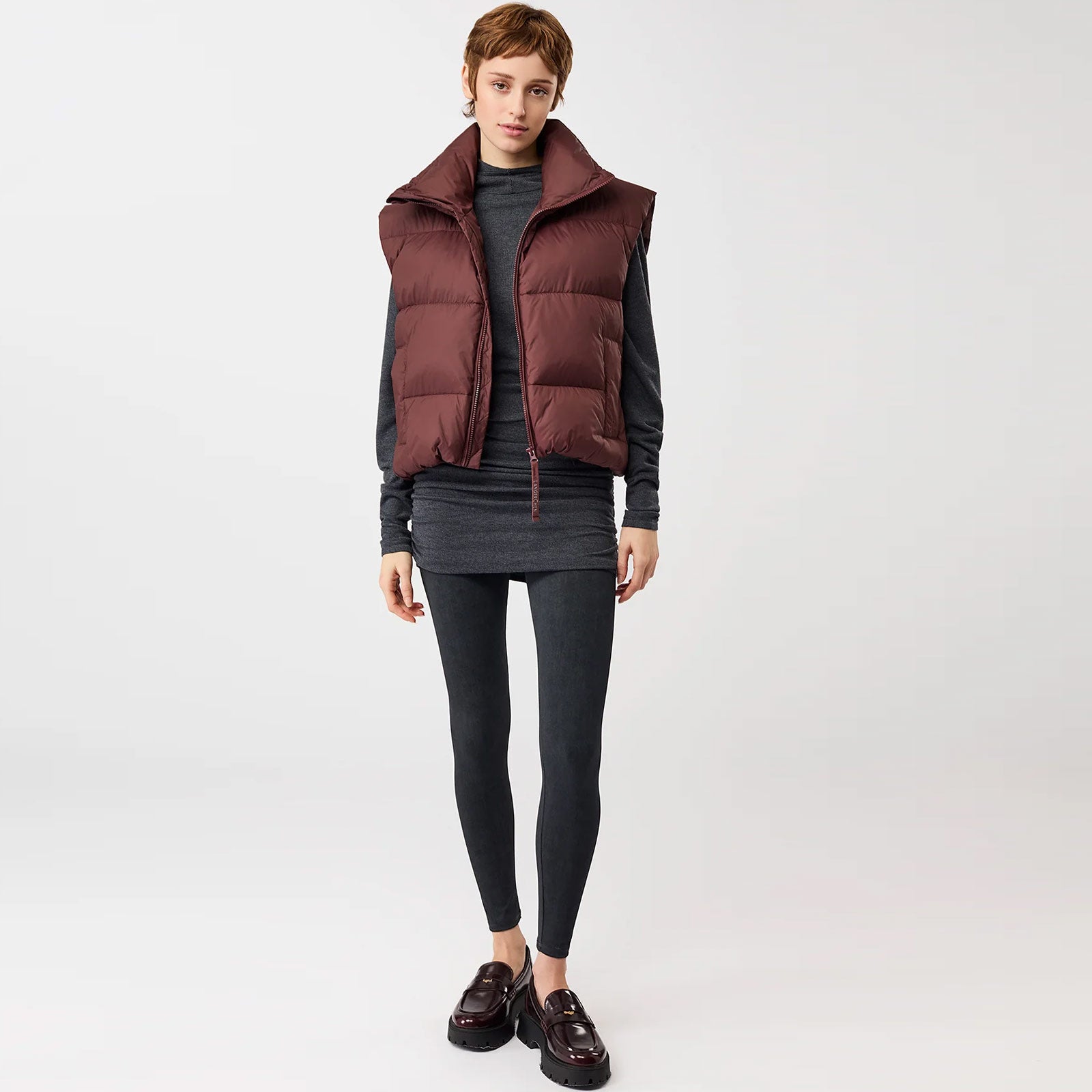 Padded Vest burgundy