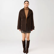 Long Caban Jacket coffee/black