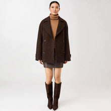 Long Caban Jacket coffee/black