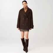 Long Caban Jacket coffee/black