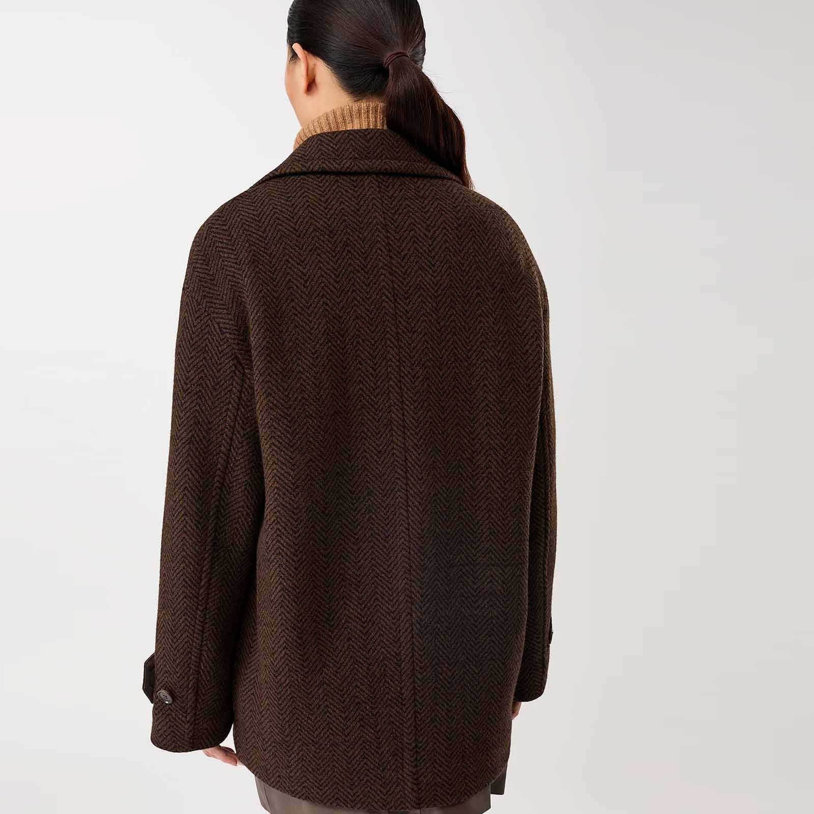 Long Caban Jacket coffee/black