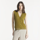 Gila Sleeveless Jacquard Sweater kaki Le Mont Saint Michel