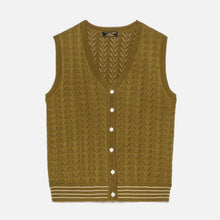 Gila Sleeveless Jacquard Sweater kaki Le Mont Saint Michel
