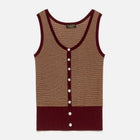 Giorgia Jacquard Vest burgundy Le Mont Saint Michel