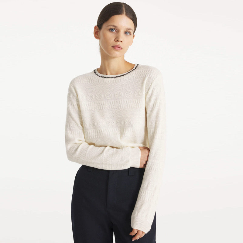 Sdill Knitted Jumper off white Le Mont Saint Michel